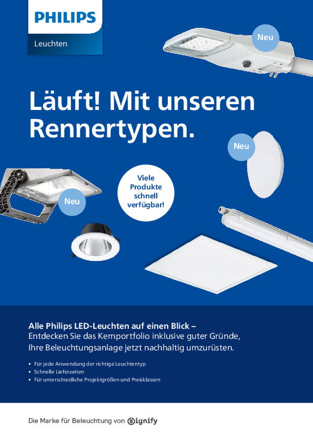 Leuchten - Läuft! Mit unseren Rennertypen.