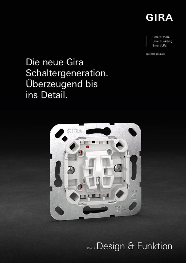 Die neue Gira Schaltergeneration. Überzeugend bis ins Detail.