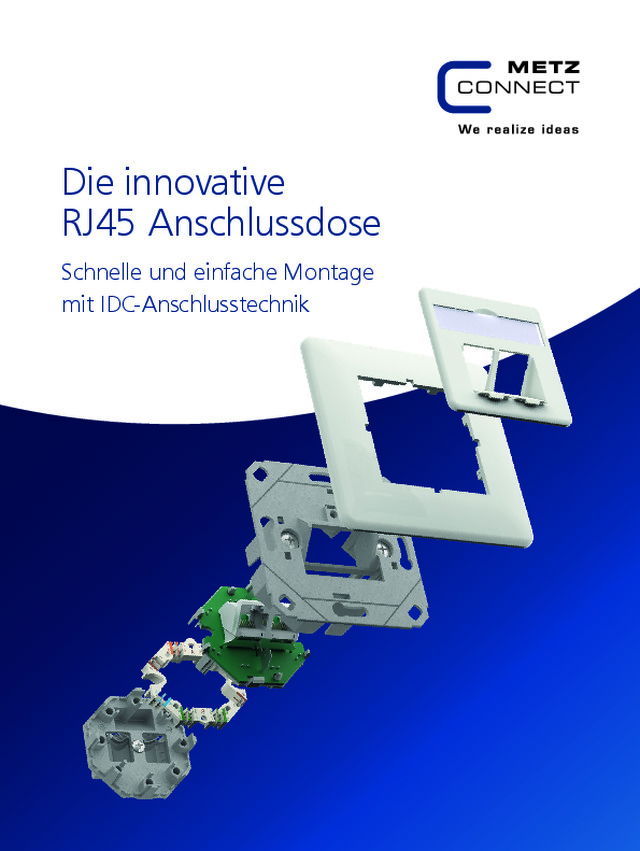 Die innovative  RJ45 Anschlussdose