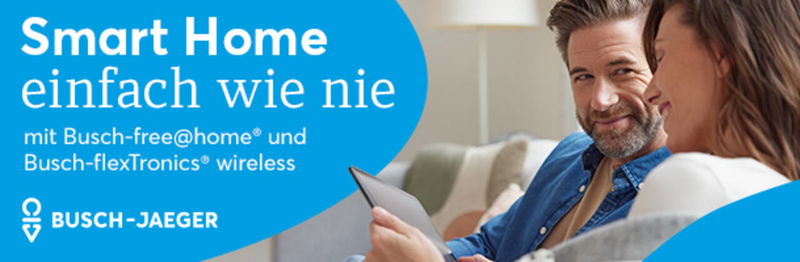 Smart Home einfach wie nie – mit Busch-free@home® und Busch-flexTronics® wireless