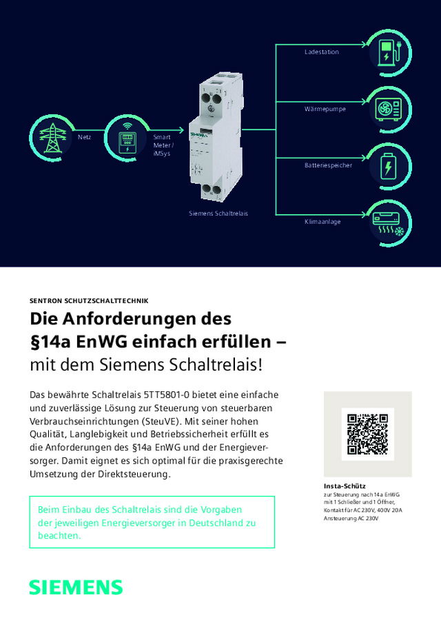 SENTRON SCHUTZSCHALTTECHNIK