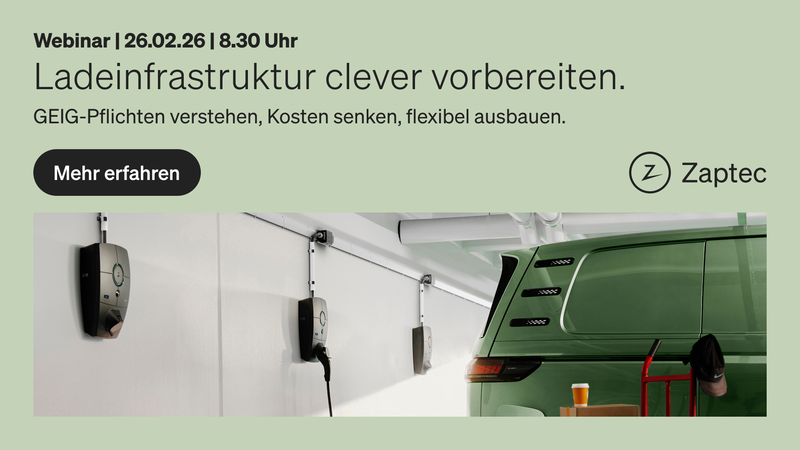 Jetzt zum kostenlosen Webinar anmelden und GEIG-Pflichten verstehen, Kosten senken und Ladeinfrastruktur später flexibel ausbauen.