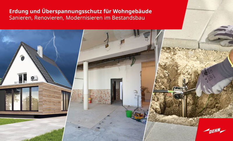 Erdung und Überspannungsschutz für Wohngebäude
