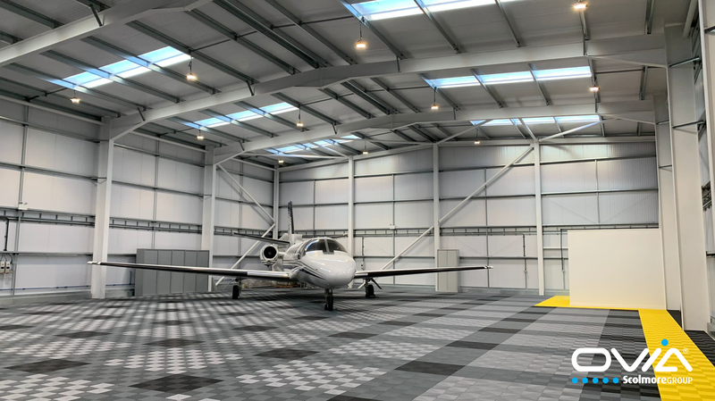 Ovia lands airport hangar lighting scheme