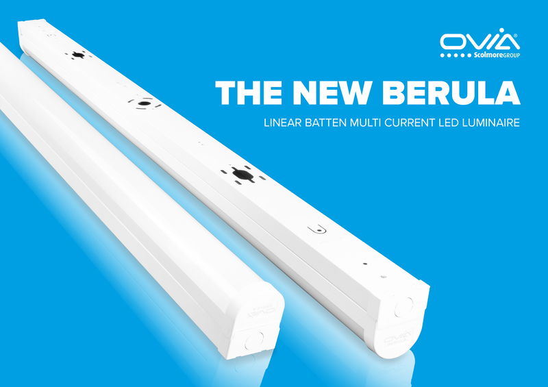 New berula linear batten multicurrent LED luminaire from Ovia