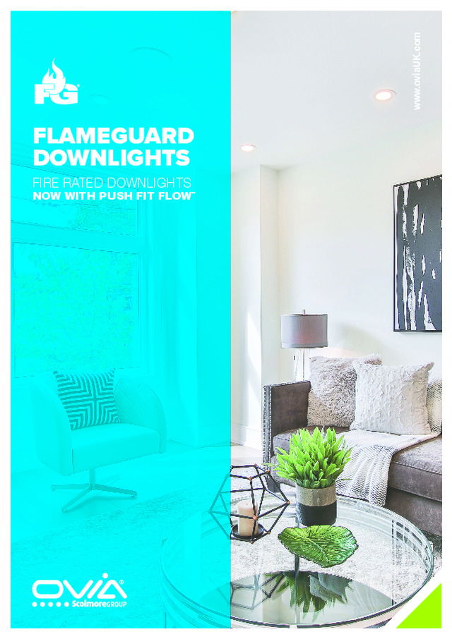 Flameguard downlights: fire rated downlights now with push-fit Flow