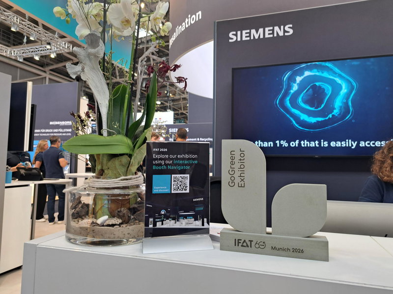 GoGreen Award für Siemens auf der IFAT Munich