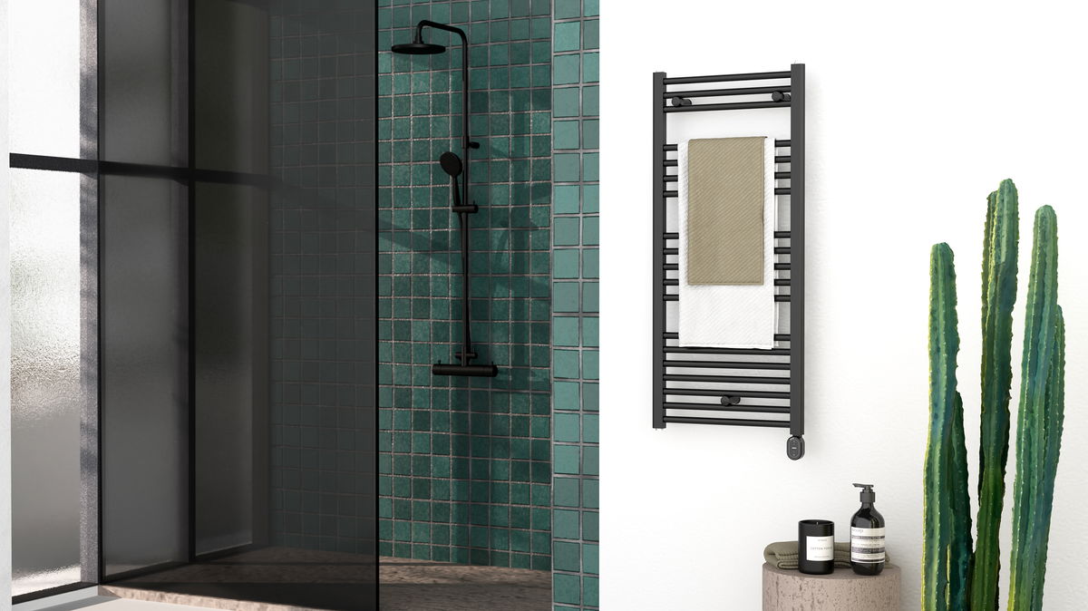 Upgrade your clients’ bathrooms this March: Offer the Rointe 'Elba Oval WiFi' heated towel rail for efficient, intelligent heating