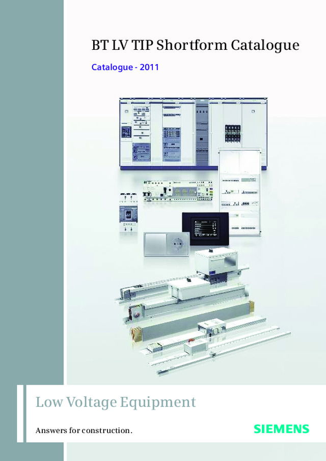 Siemens - BT LV TIP Shortform Catalogue