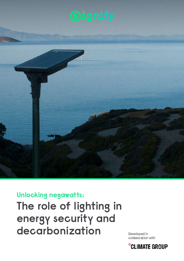 Unlocking Negawatts: The role of lighting in energy security and decarbonisation