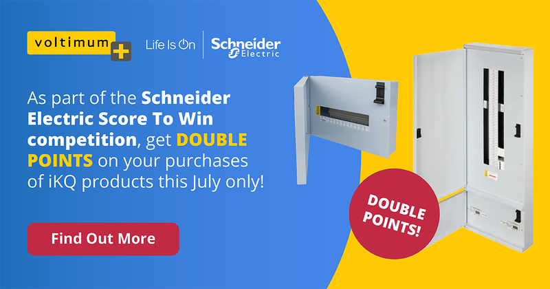 Schneider Electric IKQ promo! As part of the Schneider Electric ‘Score To Win’ competition, get DOUBLE POINTS on your IKQ purchases in July when you join Voltimum Plus