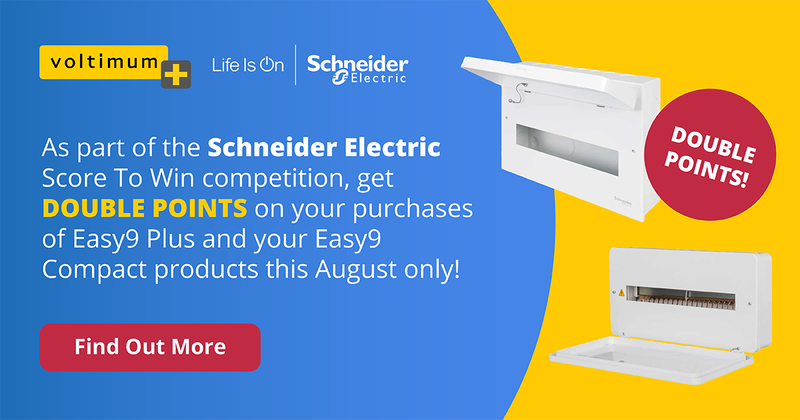Schneider Electric Easy9 promo! As part of the Schneider Electric ‘Score To Win’ competition, get DOUBLE POINTS on your Easy9 purchases in August