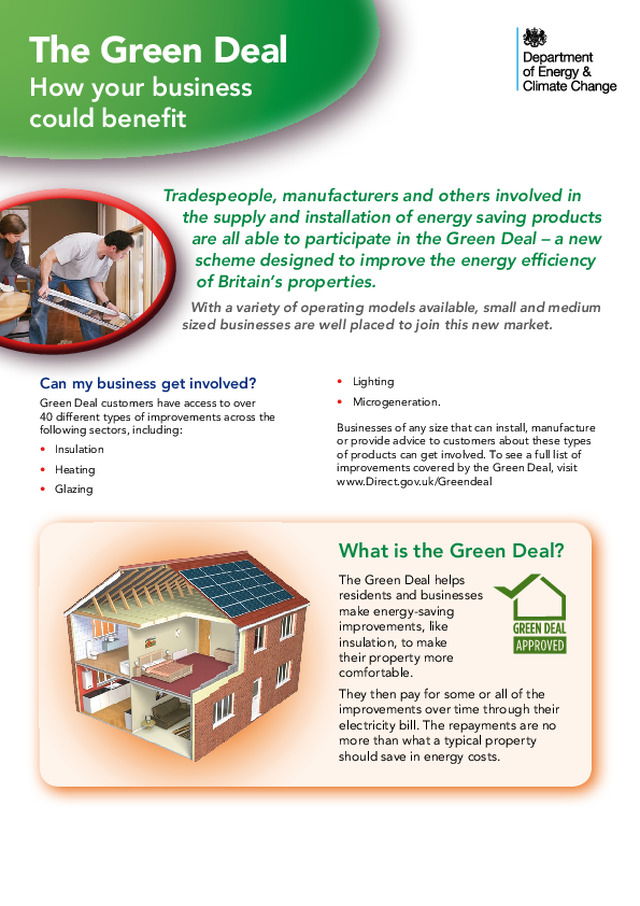 DECC - The Green Deal - How your business can benefit