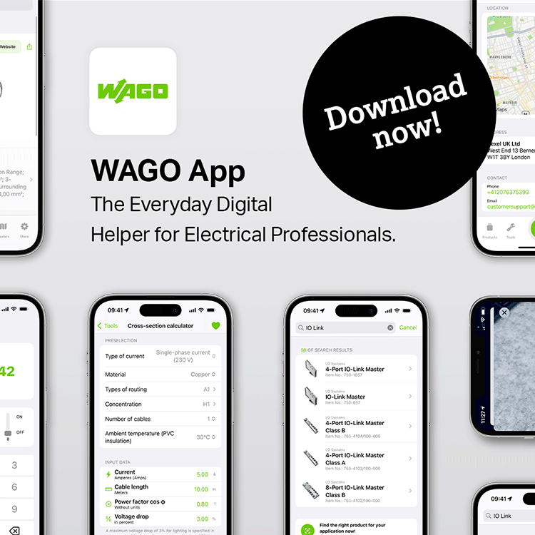 Introducing the WAGO App – the ultimate companion for electrical professionals