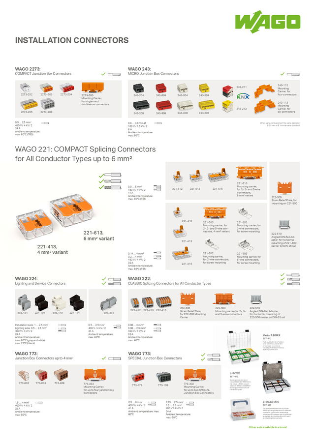 INSTALLATION CONNECTORS