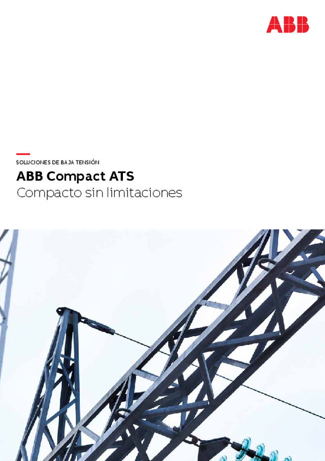 Nuevo interruptor conmutador automático Compact ATS de ABB