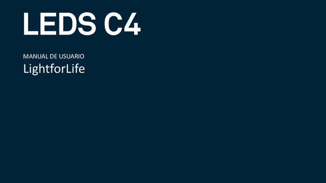 MANUAL DE USUARIO - LIGHT FOR LIFE