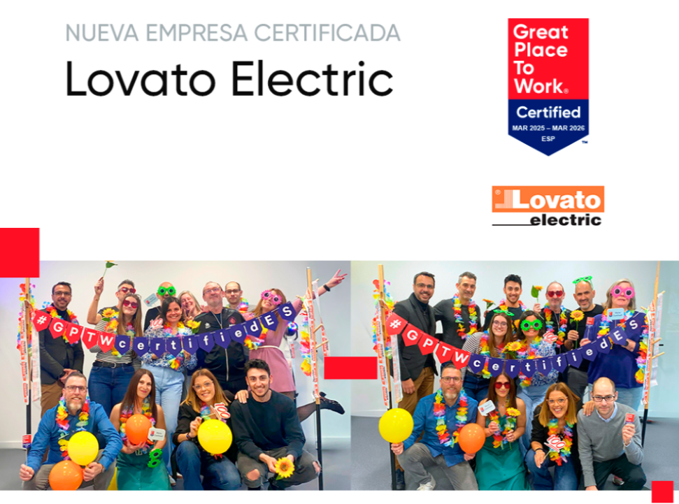 ¡Lovato Electric ya es oficialmente un Great Place To Work® 2025!