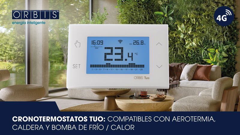 Innovación en domótica: los cronotermostatos TUO de ORBIS integran IoT para un control energético eficiente