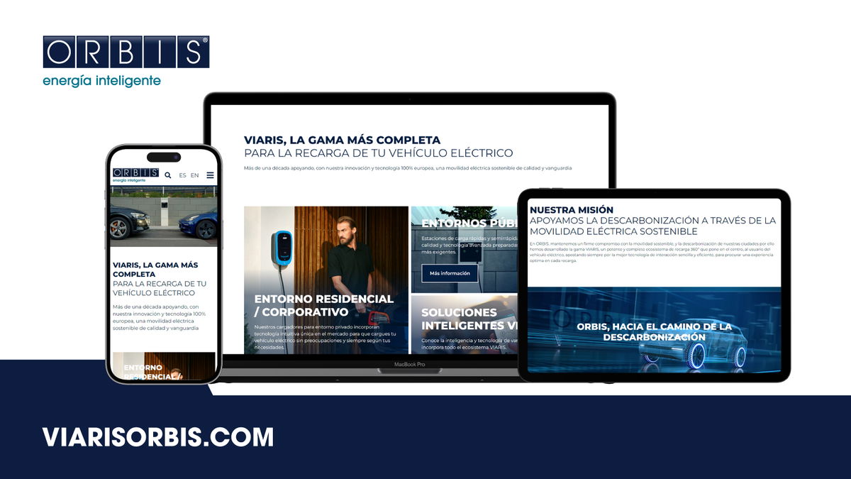 ORBIS lanza la nueva web de VIARIS, la gama más completa para la recarga del vehículo eléctrico.