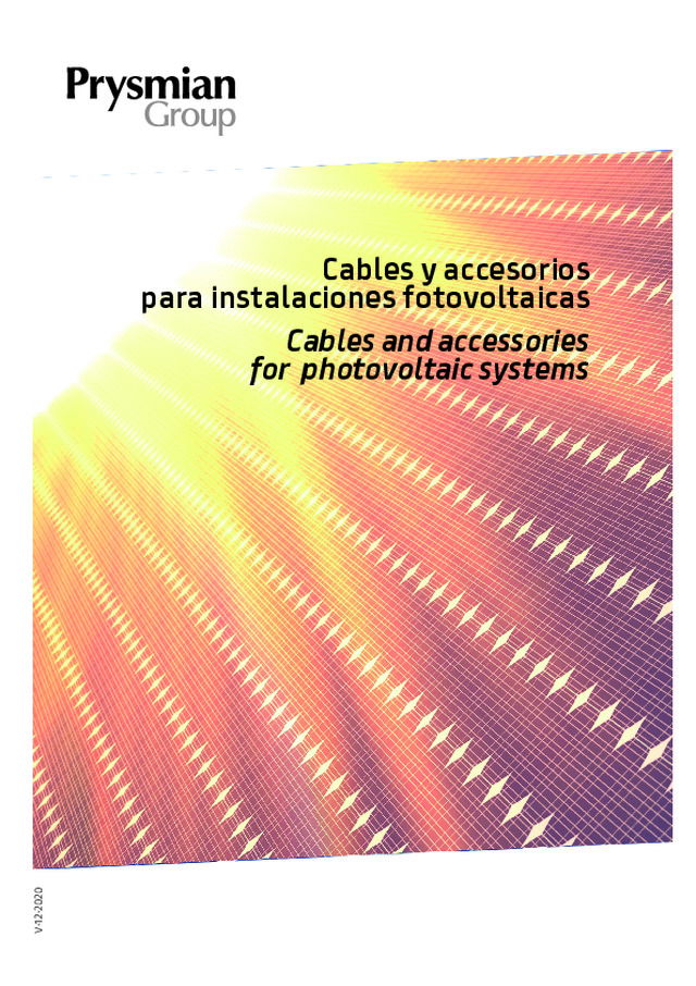 Nuevo catálogo de soluciones Prysmian de cables y accesorios para instalaciones fotovoltaicas