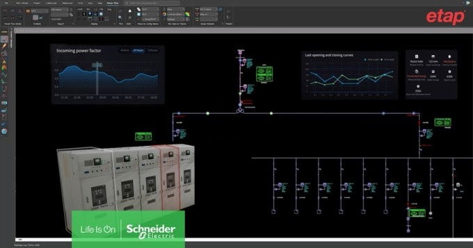 ETAP y Schneider Electric presentan el primer gemelo digital del mundo para la simulación de las necesidades energéticas de las fábricas de IA, desde la red hasta el chip, utilizando NVIDIA