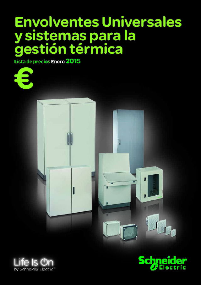 Catálogo tarifas 2015: Envolventes universales y sistemas para la gestión térmica