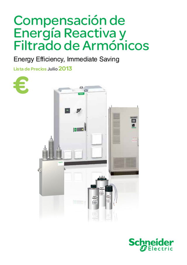 Catálogo tarifas 2015: Compensación de energía reactiva y filtrado de armónicos