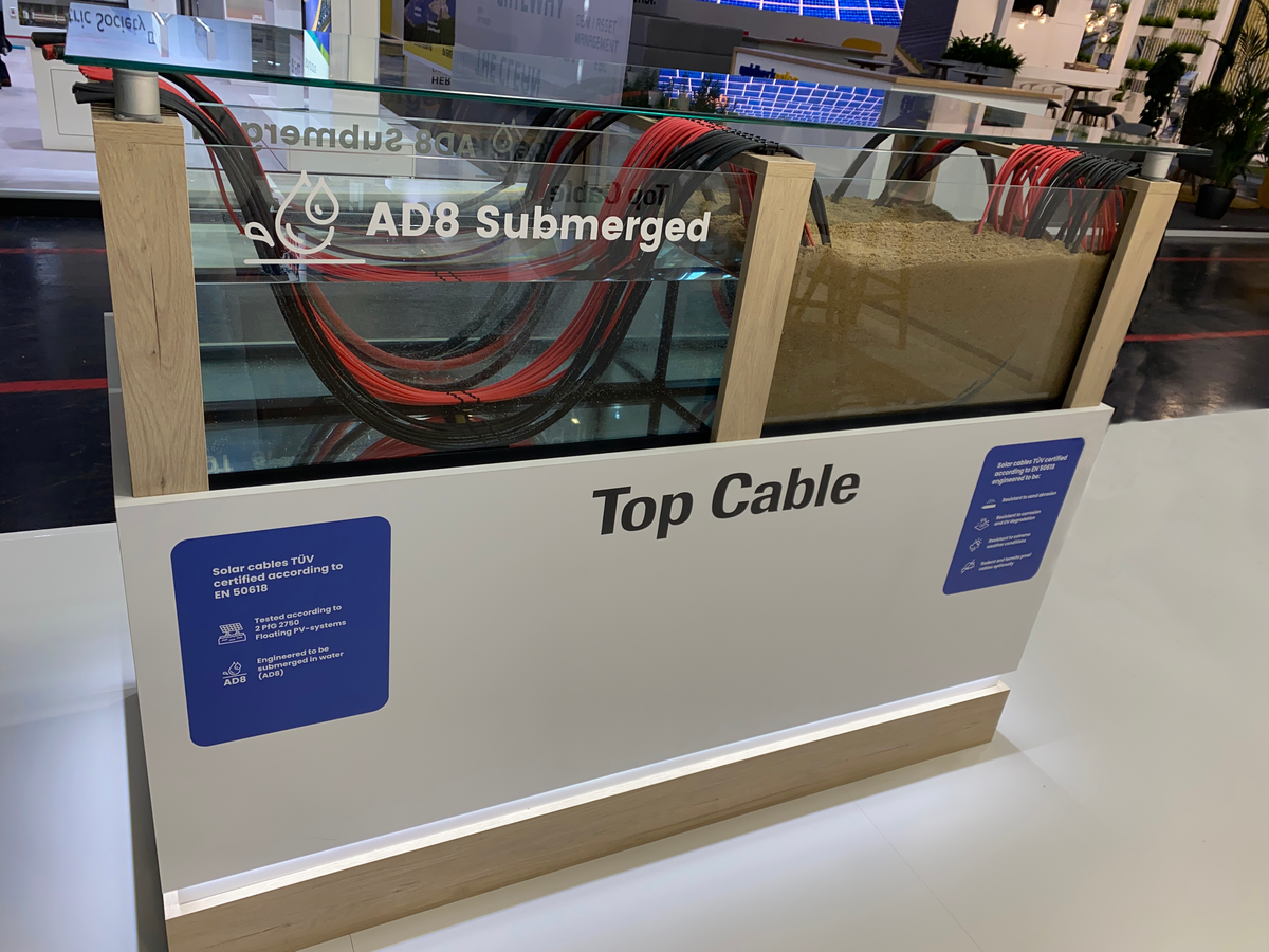 TOPSOLAR H1Z2Z2-K, el cable fotovoltaico sumergible en agua