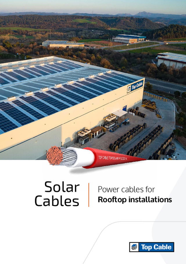 Catálogo cables fotovoltaicos para techos solares 2022