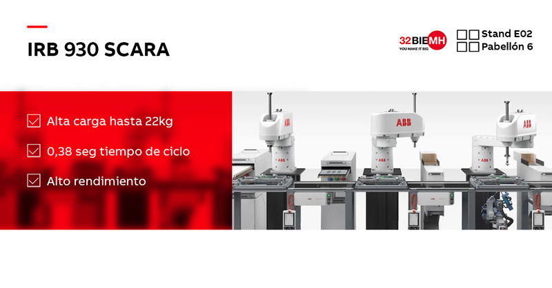 ABB presenta en BIEMH 2024 lo  último en tecnología robótica y de  electrificación para transformar la  industria de Máquina-Herramienta