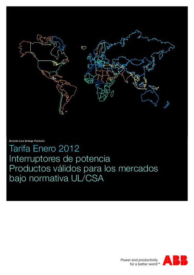 Tarifa Interruptores de Potencia