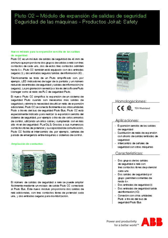 Pluto O2 – Módulo de expansión de salidas de seguridad