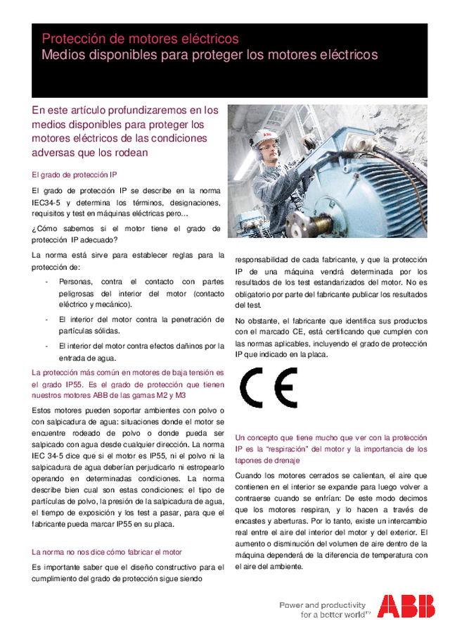 Protección de motores eléctricos