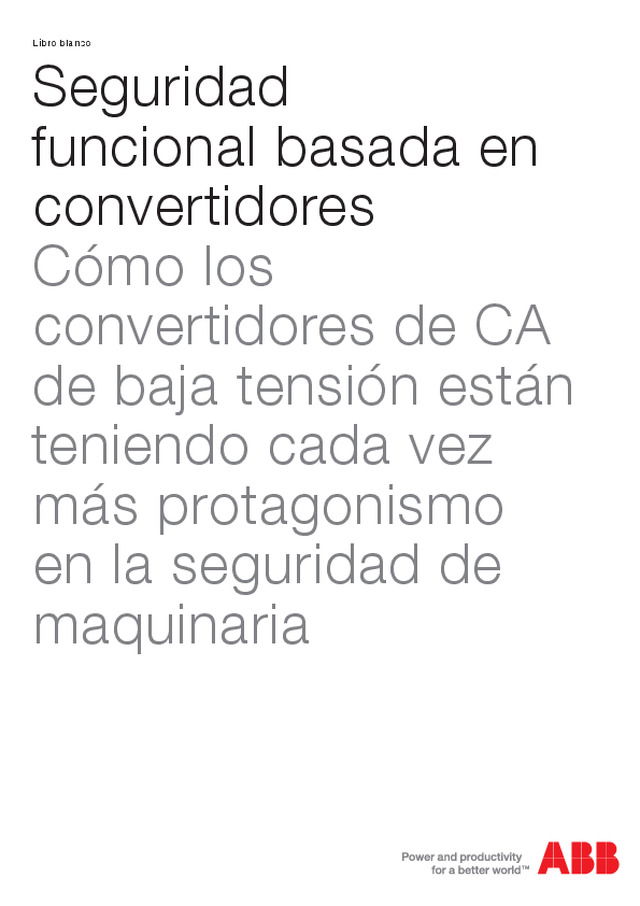 Libro Blanco: Seguridad funcional basada en convertidores