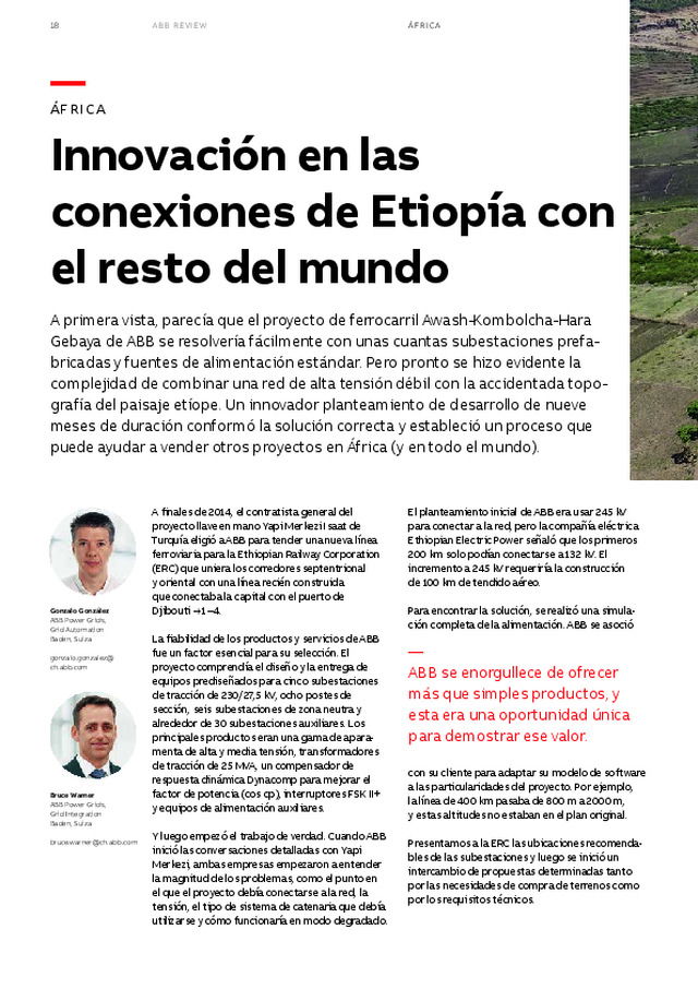 Electrificación de una línea ferroviaria remota