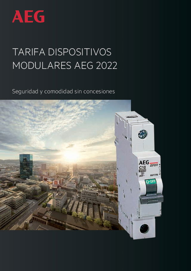 TARIFA DISPOSITIVOS MODULARES AEG 2022