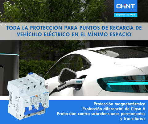 Escoge la protección diferencial adecuada para tu infraestructura de recarga de vehículo eléctrico