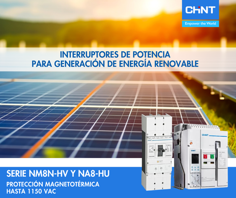 Chint amplía su gama de interruptores de potencia, incorporando soluciones para aplicaciones de hasta 1.150 VAC.