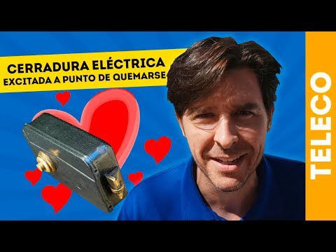 Cerradura eléctrica excitada a punto de quemarse