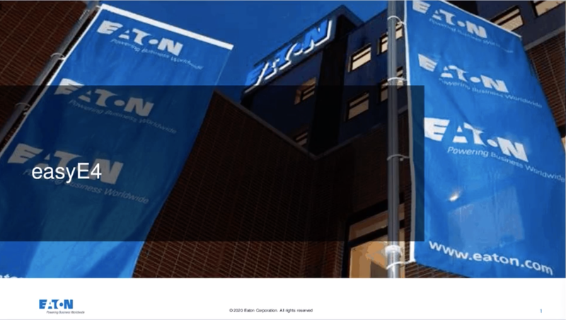EATON - Concepto Nanocontrolador • Gama de producto easyE4