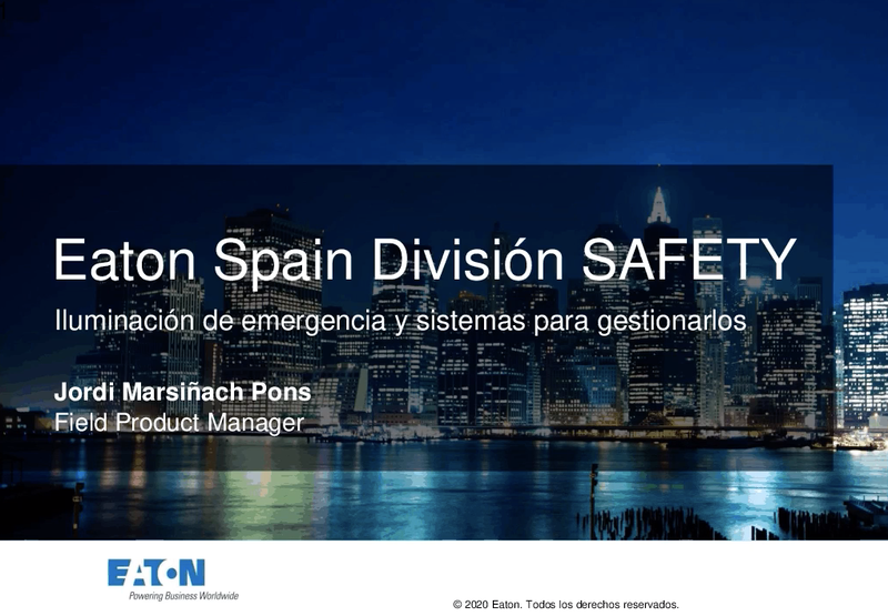 EATON: Iluminación de emergencia y sistemas para gestionarlos