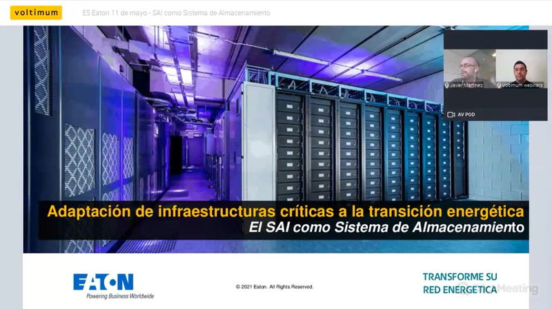 Eaton - SAI como Sistema de Almacenamiento (Adaptación de infraestructuras críticas a la transición energética).