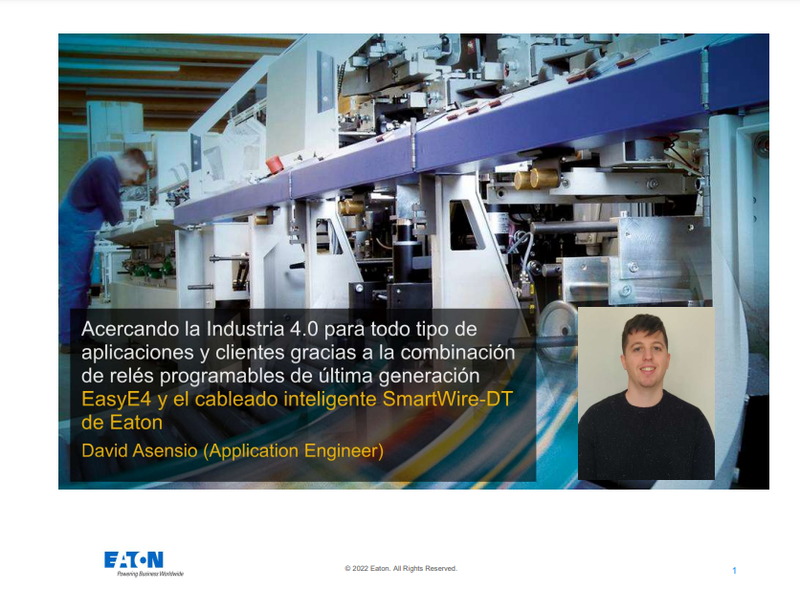 Acercando la Industria 4.0 para todo tipo de aplicaciones y clientes gracias a la combinación de relés programables de Eaton