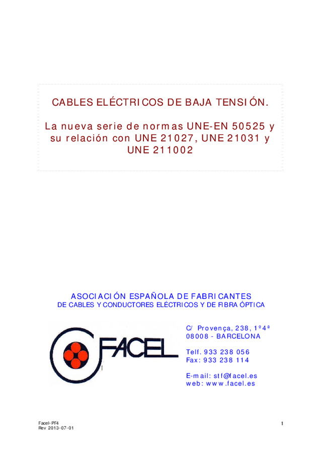 CABLES ELÉCTRICOS DE BAJA TENSIÓN.