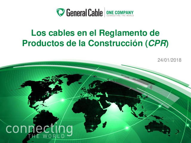 Los cables en el reglamento de productos de la construcción CPR