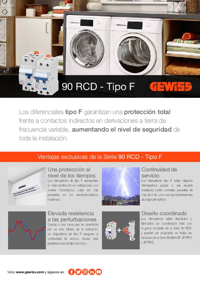 90 RCD - Diferenciales Tipo F