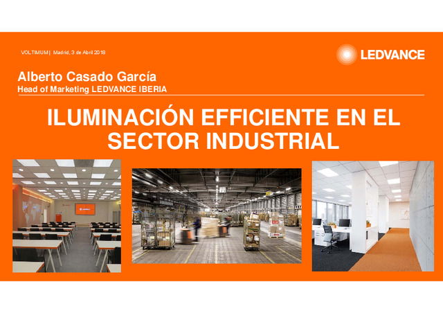 Iluminación eficiente en el sector industrial (2018)