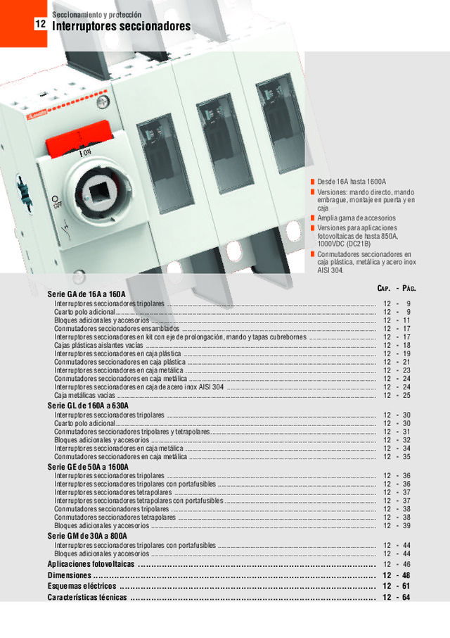 Interruptores seccionadores