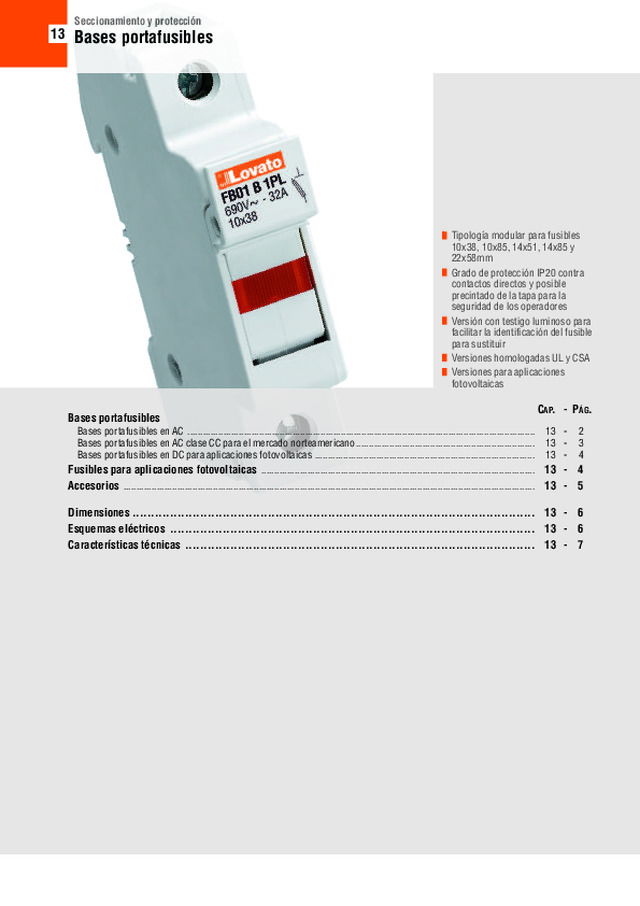 Bases portafusibles